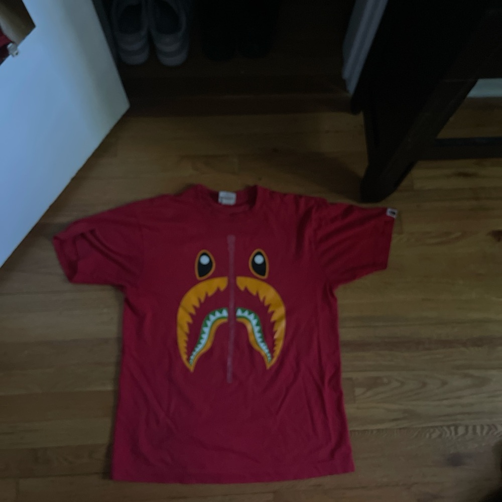 Bape Red T-Shirt with Iconic Logo